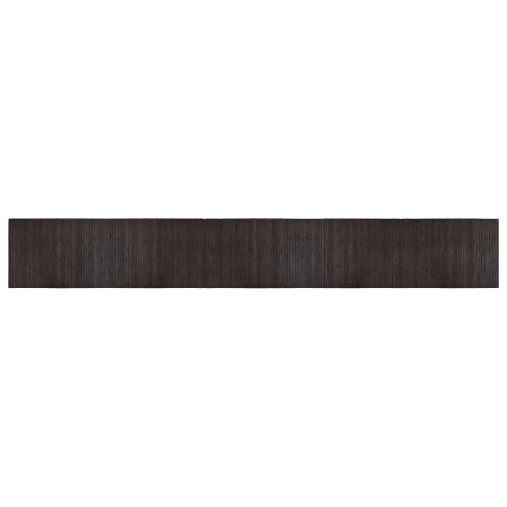 vidaXL Rug Rectangular Dark Brown 70x500 cm Bamboo 2