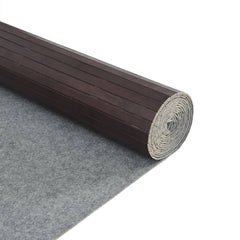 vidaXL Rug Rectangular Dark Brown 80x400 cm Bamboo 5