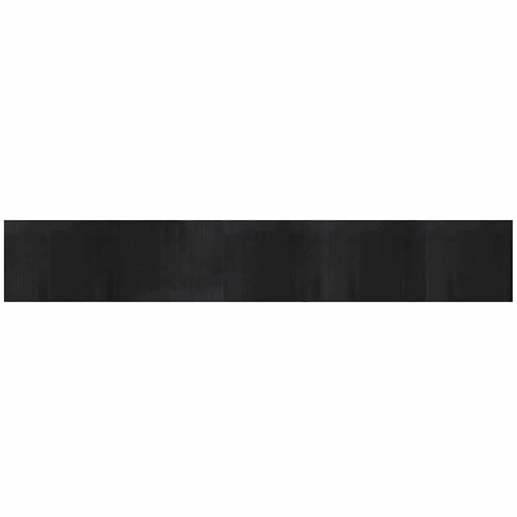 vidaXL Rug Rectangular Black 80x500 cm Bamboo 2