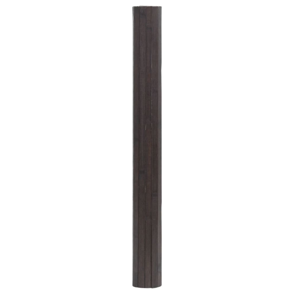 vidaXL Rug Rectangular Dark Brown 100x200 cm Bamboo 3
