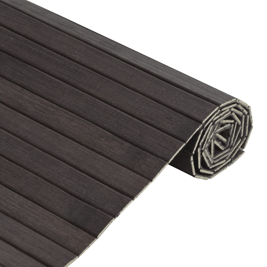 vidaXL Rug Rectangular Dark Brown 100x200 cm Bamboo 4