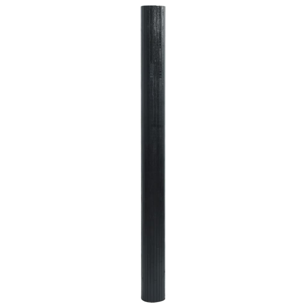 Rug Rectangular 100x500 cm Bamboo Black