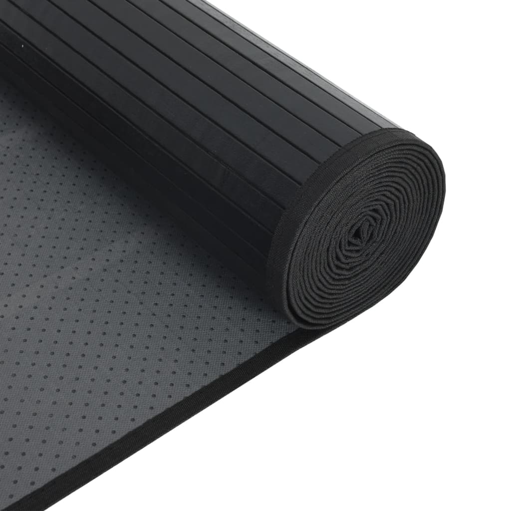 vidaXL Rug Rectangular Black 60x500 cm Bamboo 5