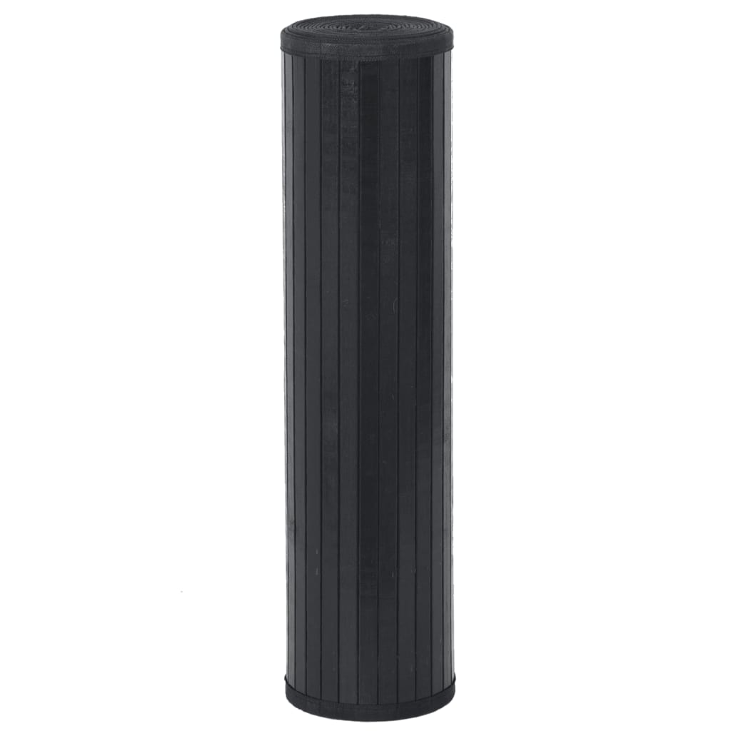 vidaXL Rug Rectangular Black70x400 cm Bamboo 3