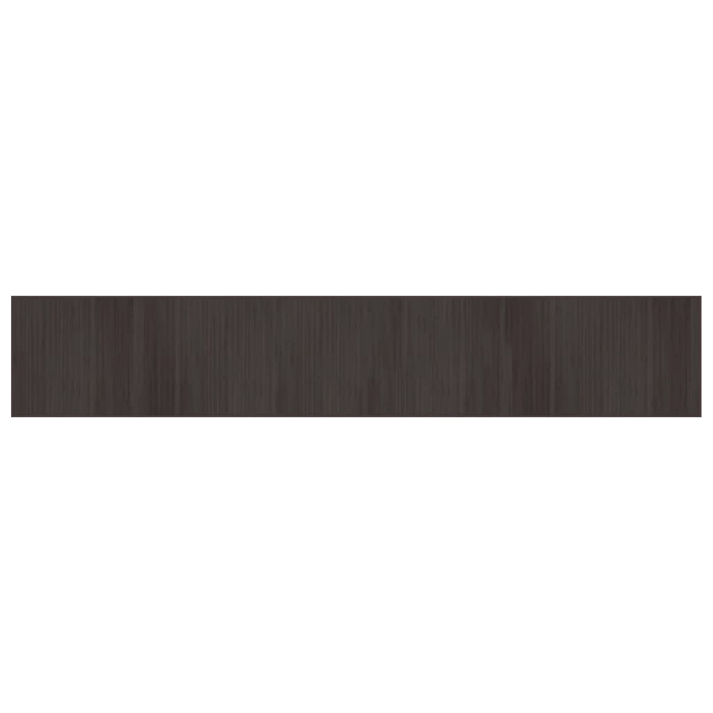 Rug Rectangular Bamboo Width 70 cm Dark brown 400 cm