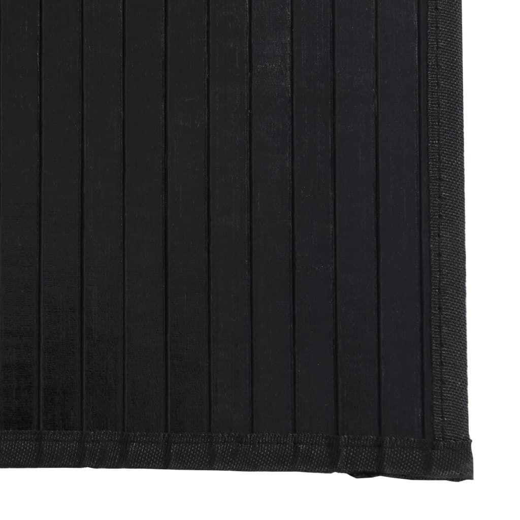vidaXL Rug Rectangular Black70x500 cm Bamboo 6