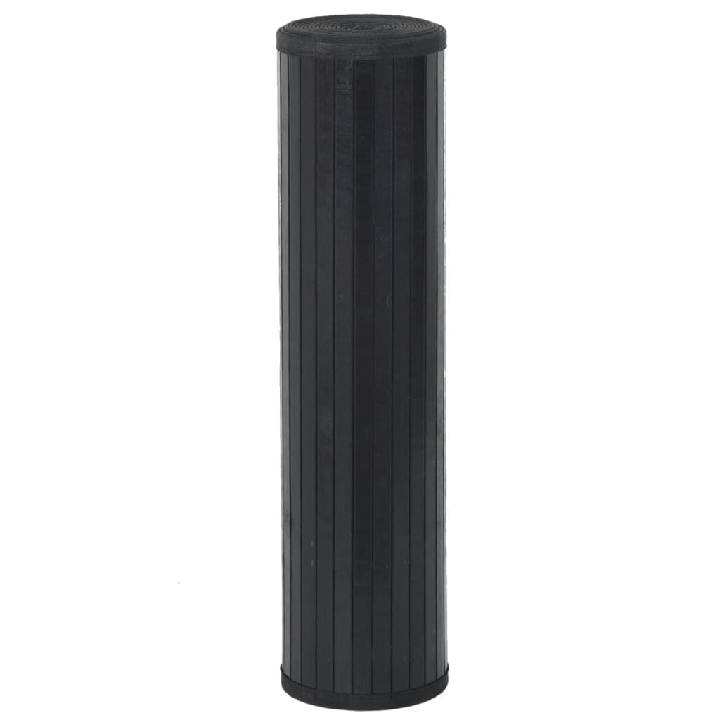vidaXL Rug Rectangular Black70x1000 cm Bamboo 3
