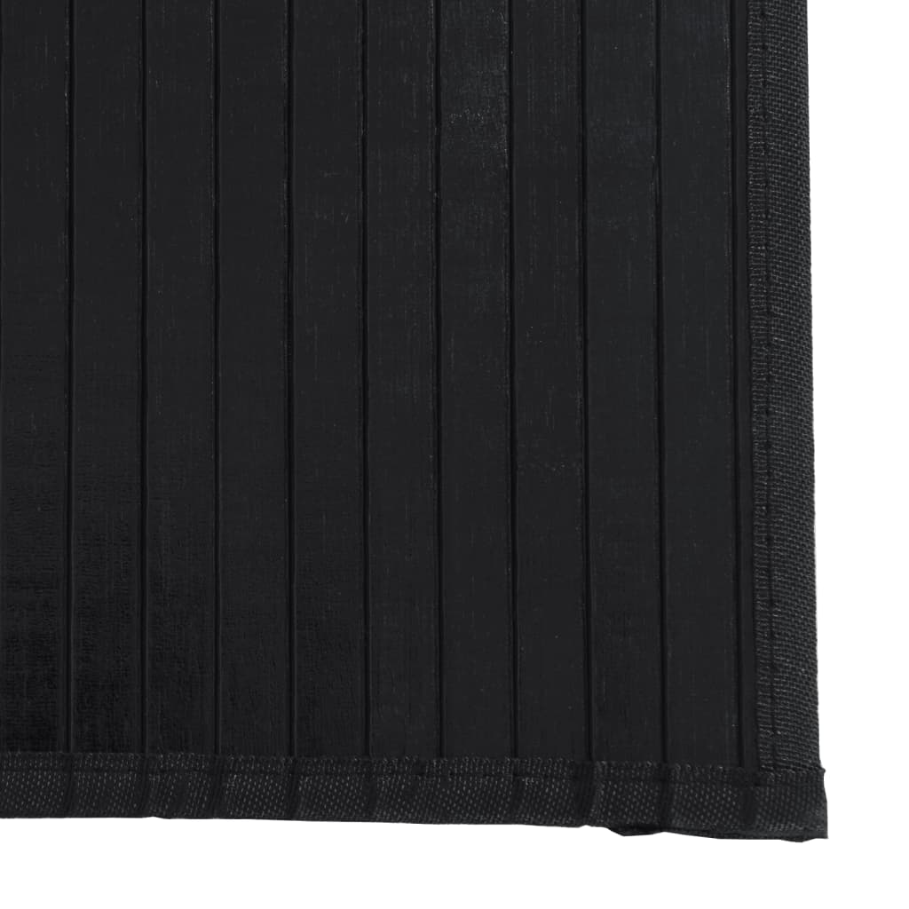 vidaXL Rug Rectangular Black70x1000 cm Bamboo 6