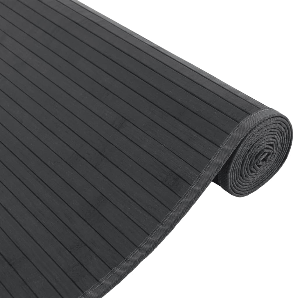 vidaXL Rug Rectangular Grey80x300 cm Bamboo 4