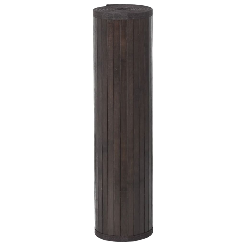 vidaXL Rug Rectangular Dark Brown80x300 cm Bamboo 3