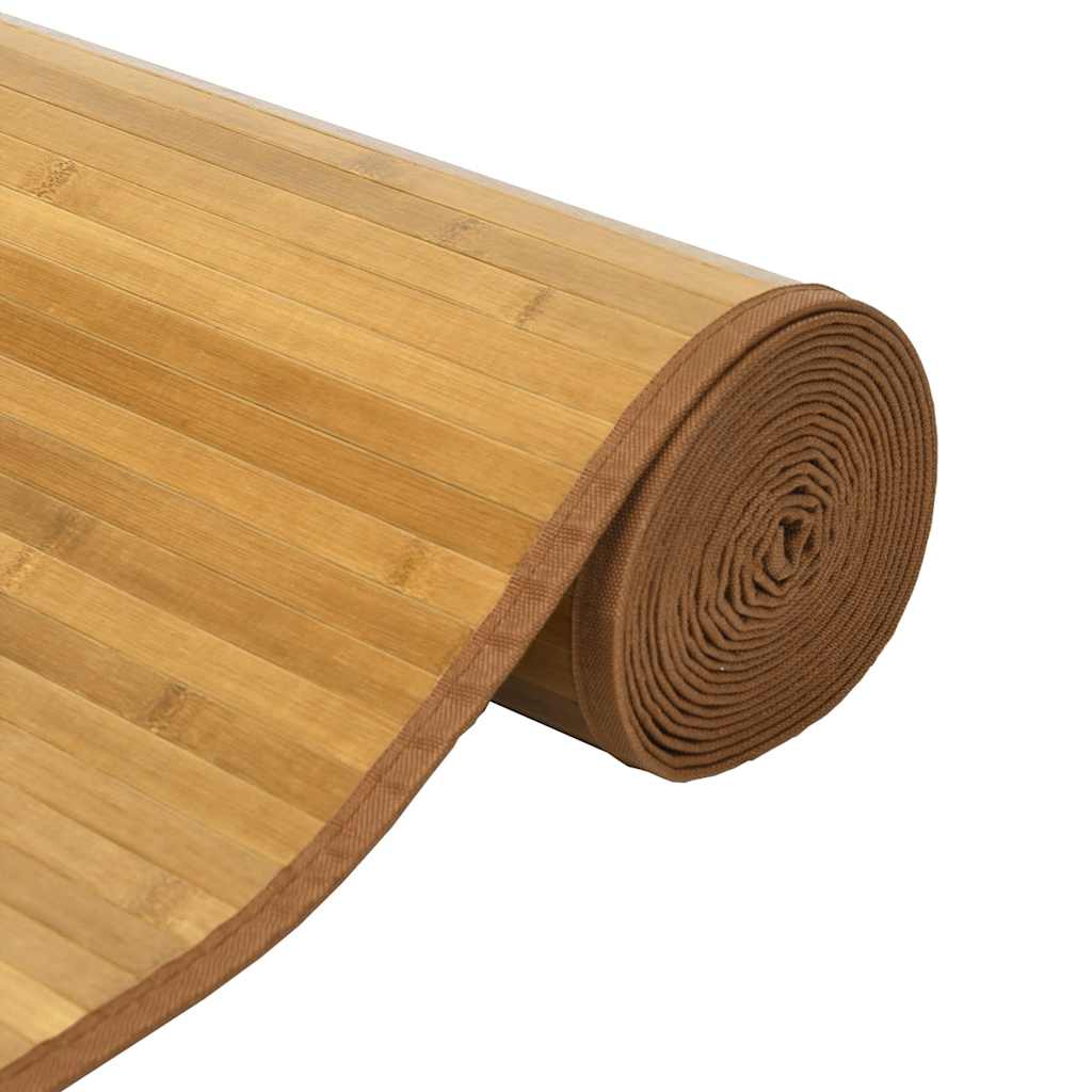 Rug Rectangular Bamboo Width 80 cm Natural 400 cm