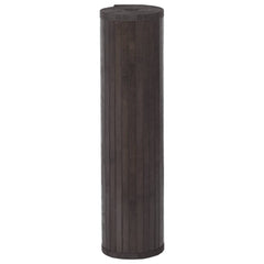 Rug Rectangular Bamboo Width 80 cm Dark brown 400 cm