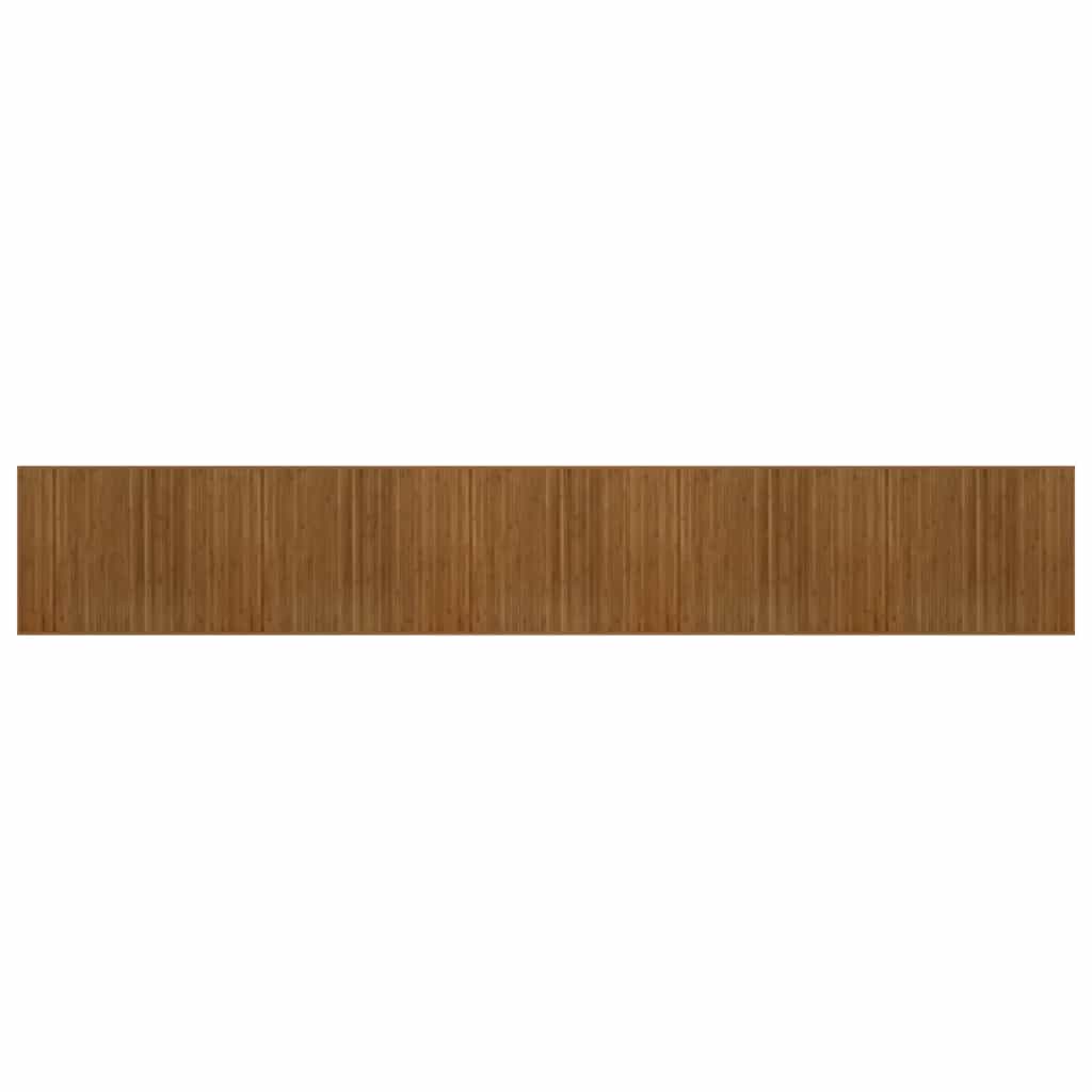 Rug Rectangular Bamboo Width 80 cm Brown 1000 cm