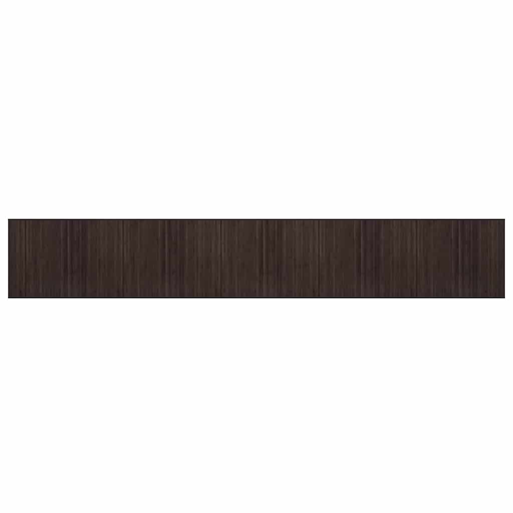 Rug Rectangular Bamboo Width 80 cm Dark brown 1000 cm