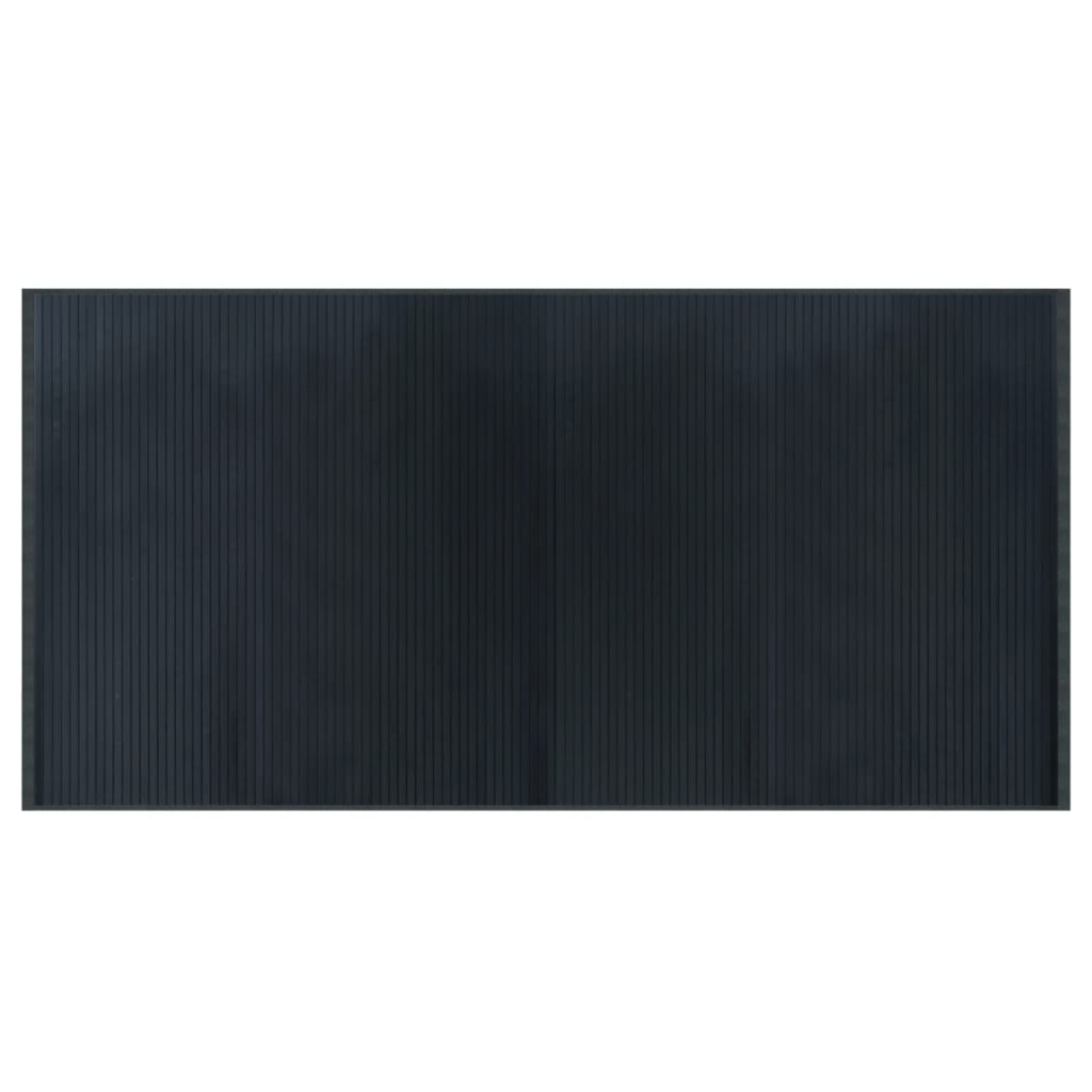 vidaXL Rug Rectangular Grey100x200 cm Bamboo 2