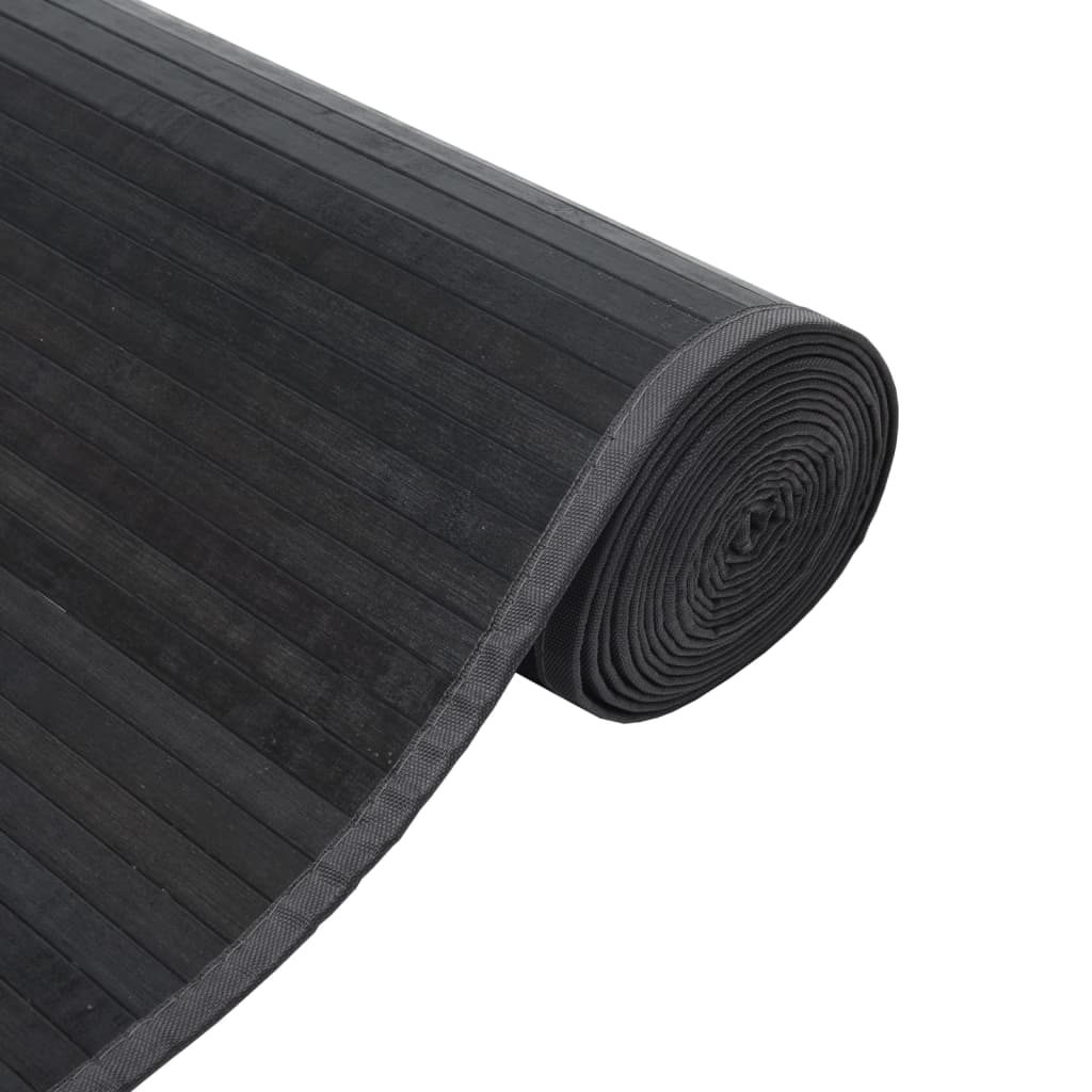 vidaXL Rug Rectangular Grey100x200 cm Bamboo 4