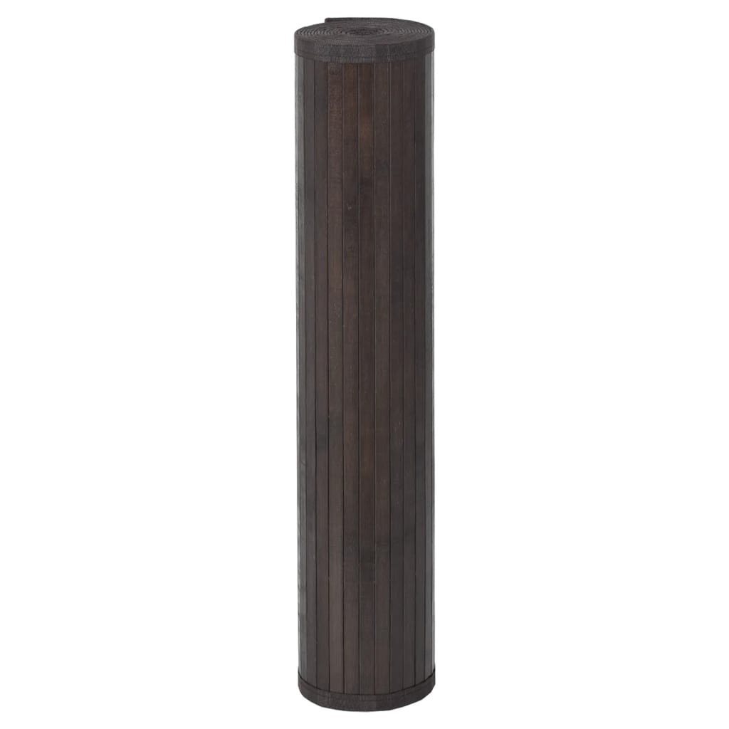 vidaXL Rug Rectangular Dark Brown100x200 cm Bamboo 3