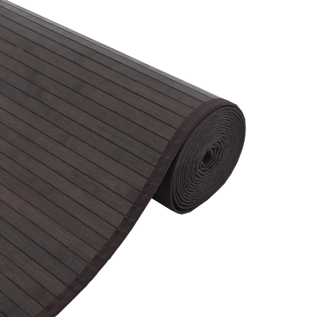 vidaXL Rug Rectangular Dark Brown100x200 cm Bamboo 4