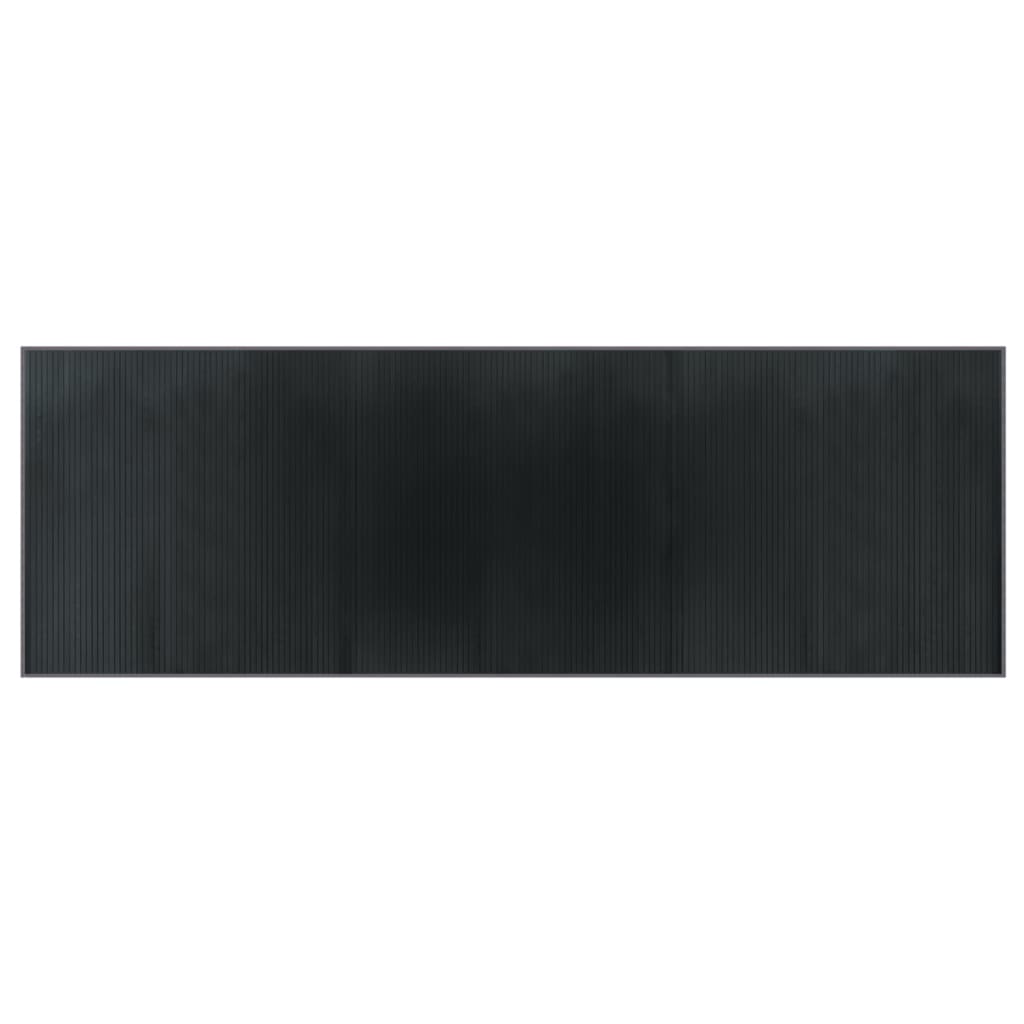 vidaXL Rug Rectangular Grey100x300 cm Bamboo 2