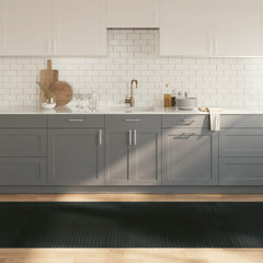 vidaXL Rug Rectangular Bamboo Width 100 cm Grey