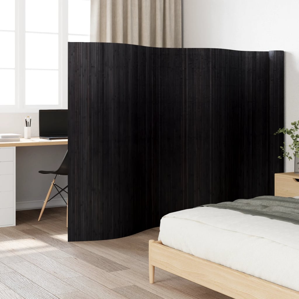 Room Divider Width Height 165 cm Bamboo 800 cm Black