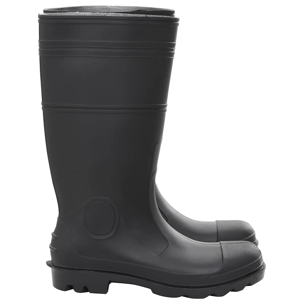 vidaXL Rain Boots Black Size 44 PVC 4