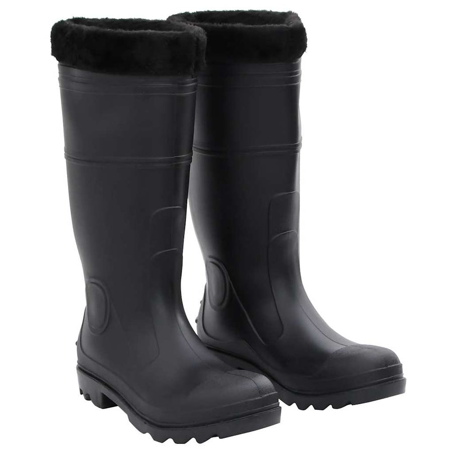 Rain Boots Black Size PVC