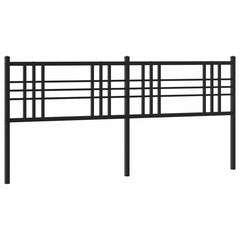 vidaXL Metal Replace Headboard Black 193cm 2