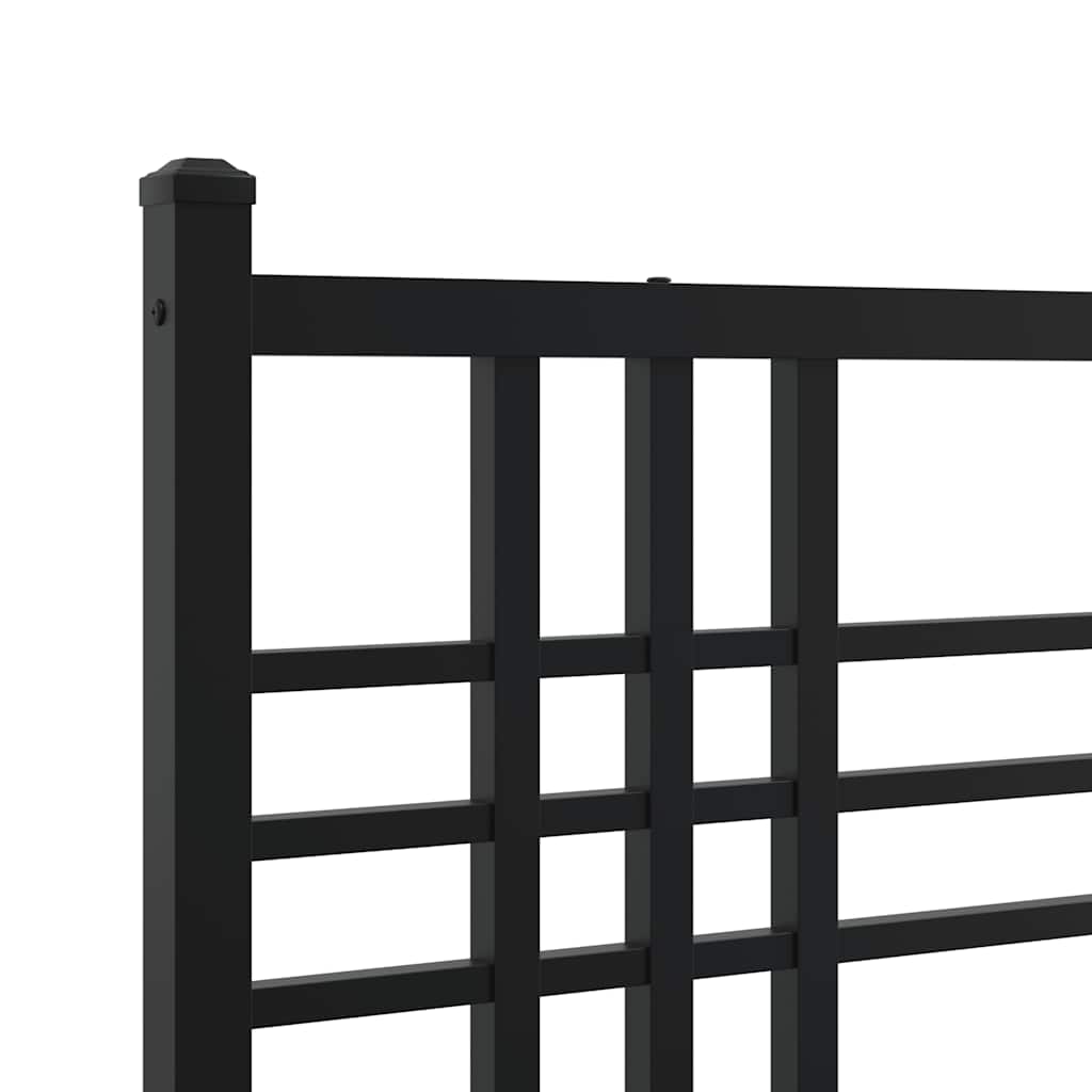 vidaXL Metal Replace Headboard Black 193cm 5