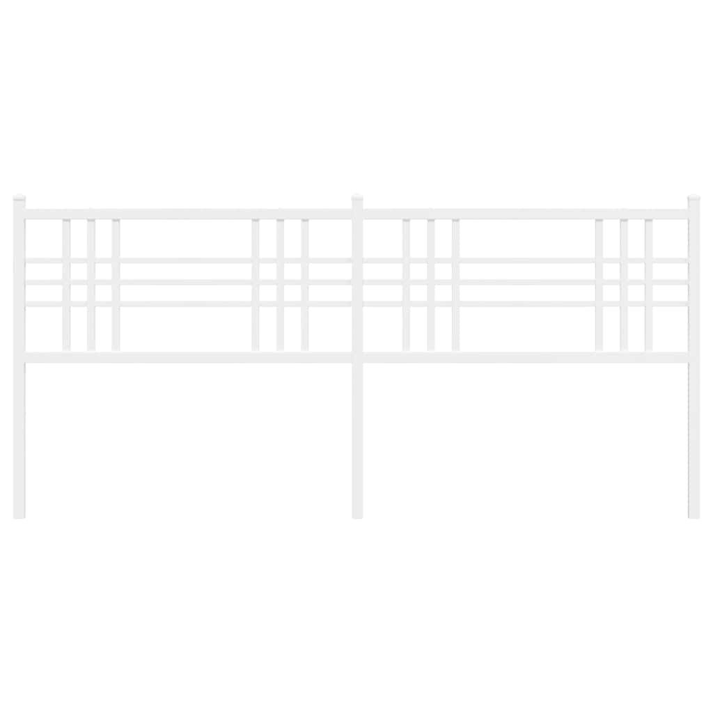 vidaXL Metal Replace Headboard White 180cm 4