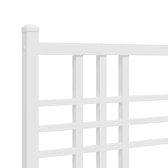 vidaXL Metal Replace Headboard White 180cm 5
