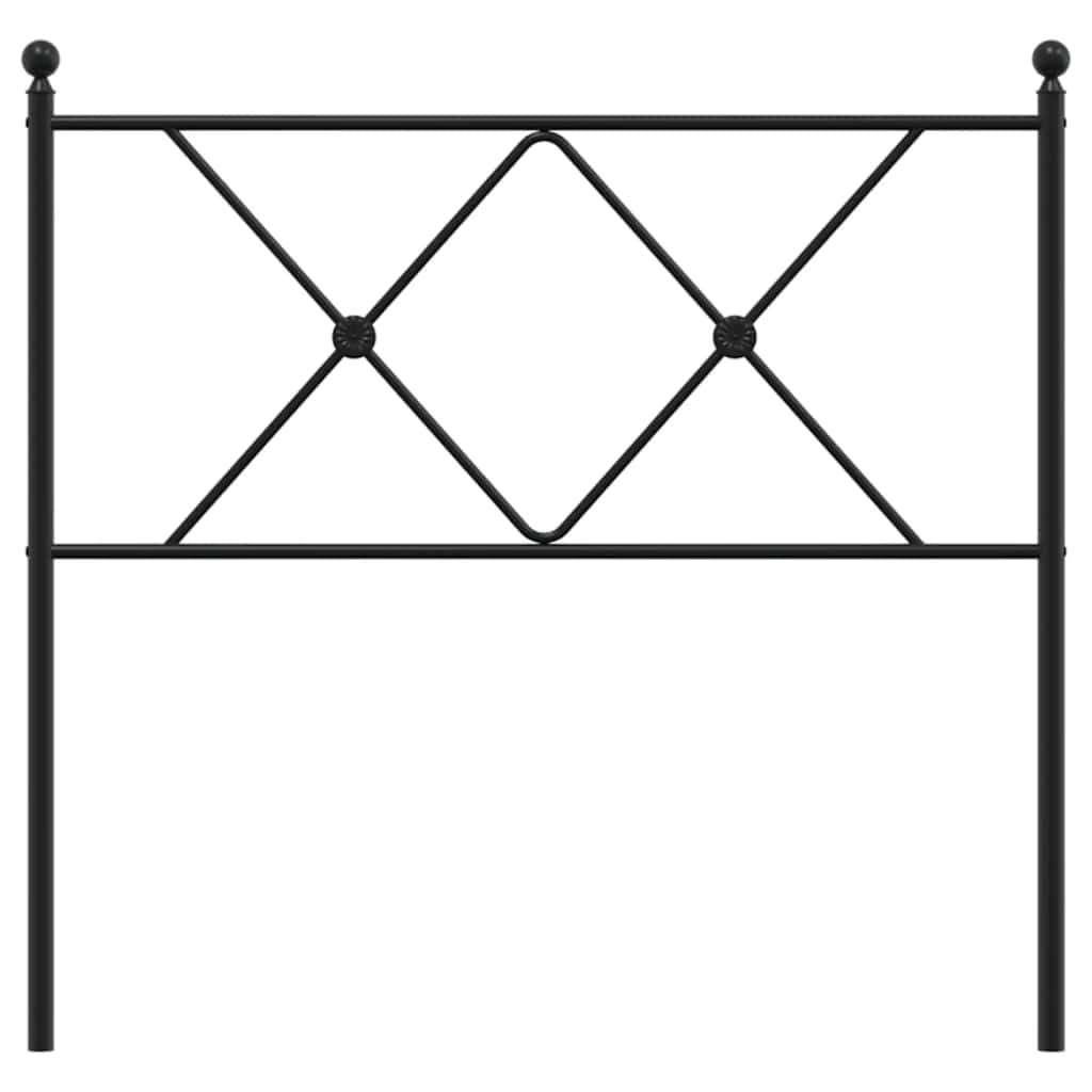 vidaXL Metal Replace Headboard Black 90cm 4