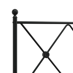 vidaXL Metal Replace Headboard Black 90cm 5