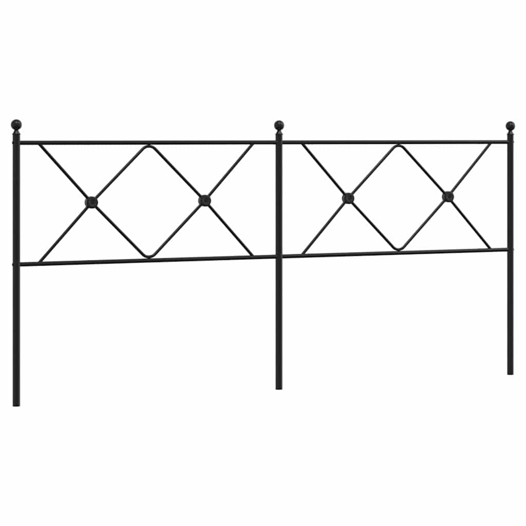 vidaXL Metal Replace Headboard Black 180cm 2
