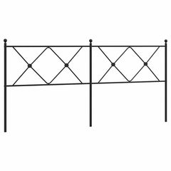 vidaXL Metal Replace Headboard Black 180cm 2
