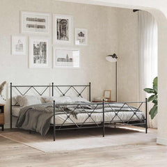 vidaXL Metal Replace Headboard Black 180cm 3