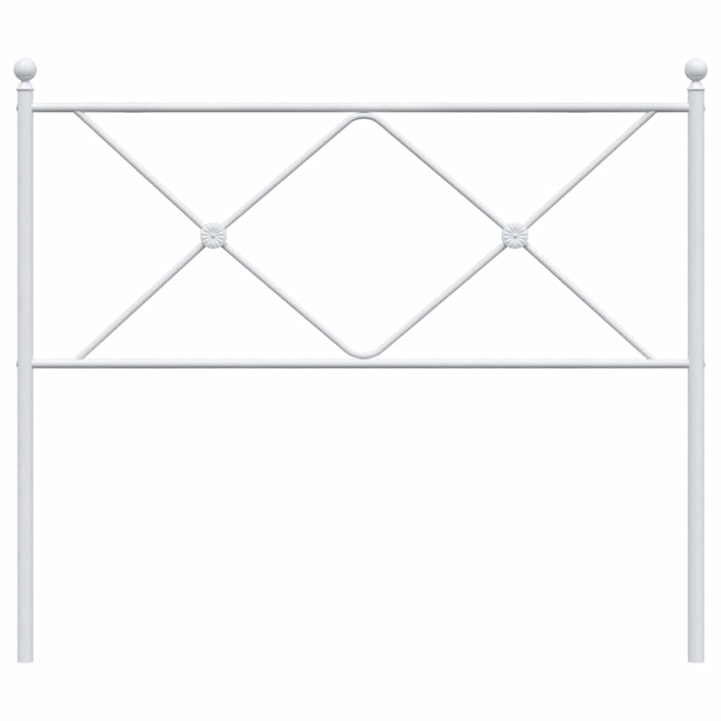 vidaXL Metal Replace Headboard White 107cm 4