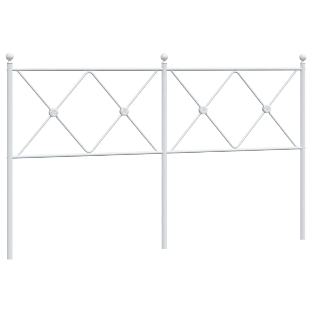 vidaXL Metal Replace Headboard White 160cm 2