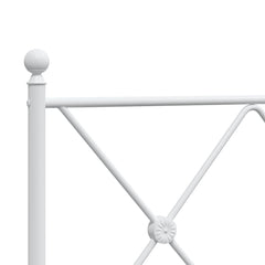 vidaXL Metal Replace Headboard White 160cm 5