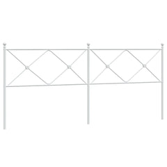 vidaXL Metal Replace Headboard White 200cm 2