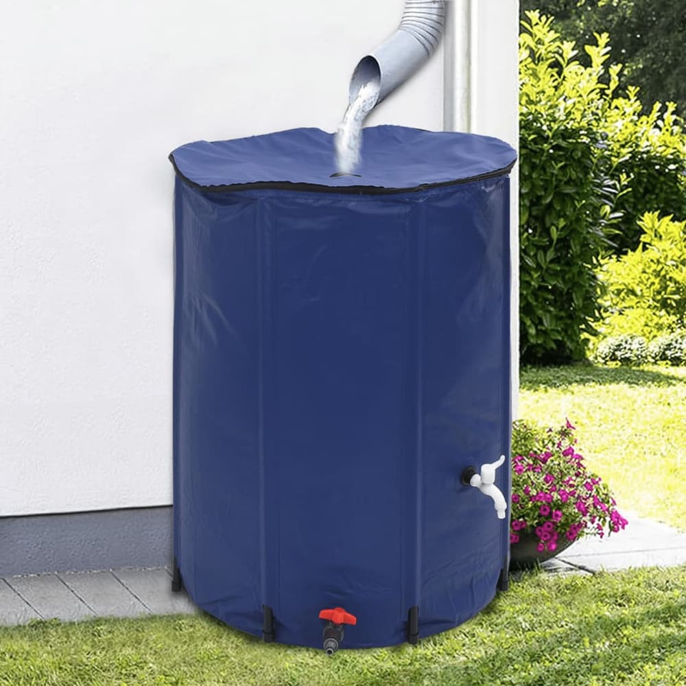 Water Tank with Tap Foldable PVC Blue 750 l