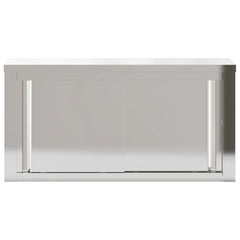 Kitchen Wall Cabinet with Shelf Stainless Steel 92 cm 46 cm with door