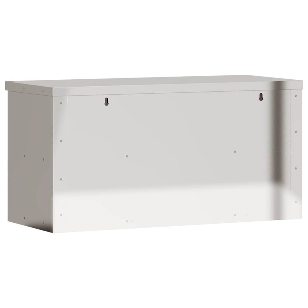 Kitchen Wall Cabinet with Shelf Stainless Steel 92 cm 46 cm with door