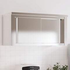 Kitchen Wall Cabinet with Shelf Stainless Steel 92 cm 46 cm with door