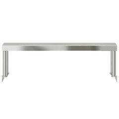 vidaXL Work Table Overshelf 110x30x35 cm Stainless Steel 5