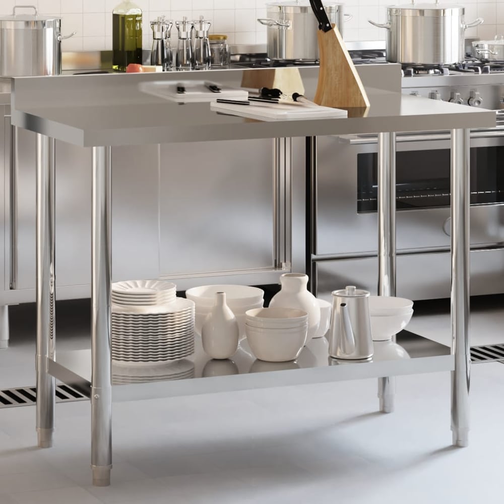 Kitchen Work Table Stainless Steel 110 x 55 x 93 cm Without wheels