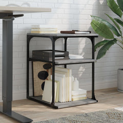 vidaXL Printer Stand 3-Tier Grey Sonoma 43x48x64 cm Engineered Wood 3