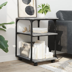 vidaXL Printer Stand 3-Tier Grey Sonoma 43x48x64 cm Engineered Wood 4