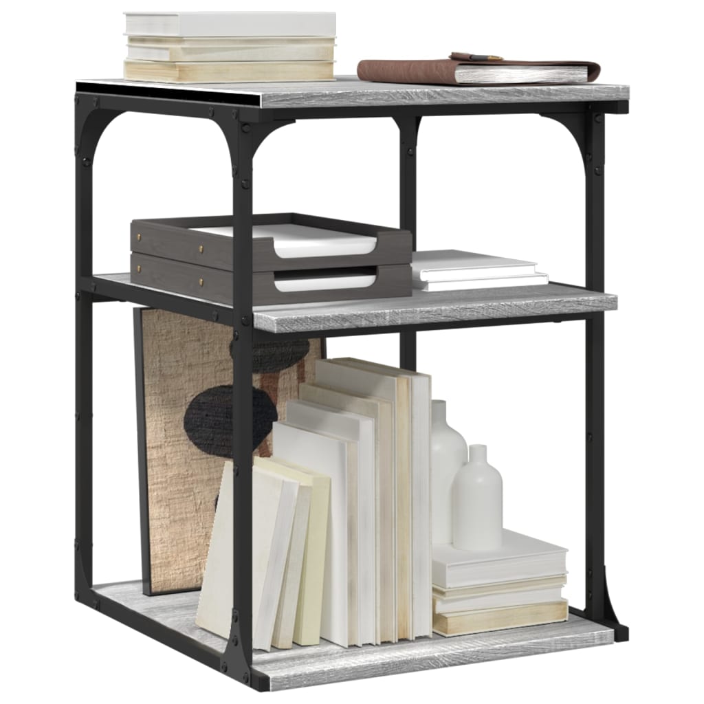vidaXL Printer Stand 3-Tier Grey Sonoma 43x48x64 cm Engineered Wood 6