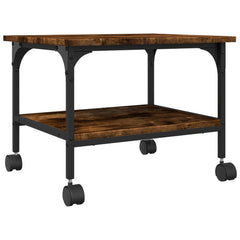 Printer Stand 2-Tier 50x40x38 cm Engineered Wood Smoked oak